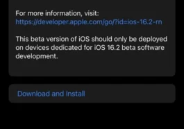Mise à jour iOS 16.2 bêta 4