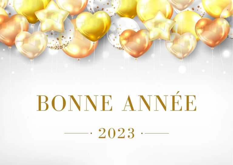 Bonne année 2023, images drôles et Gifs gratuits pour les vœux du Nouvel An 4 Bonne Année 2023 Carte Ballon