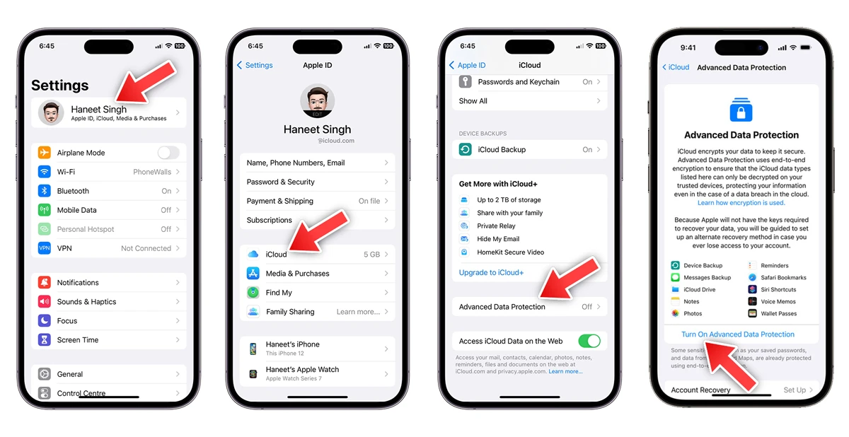 Comment activer la protection avancée des données sur iPhone, iPad et Mac 2 Comment activer la protection avancée des données sur iPhone