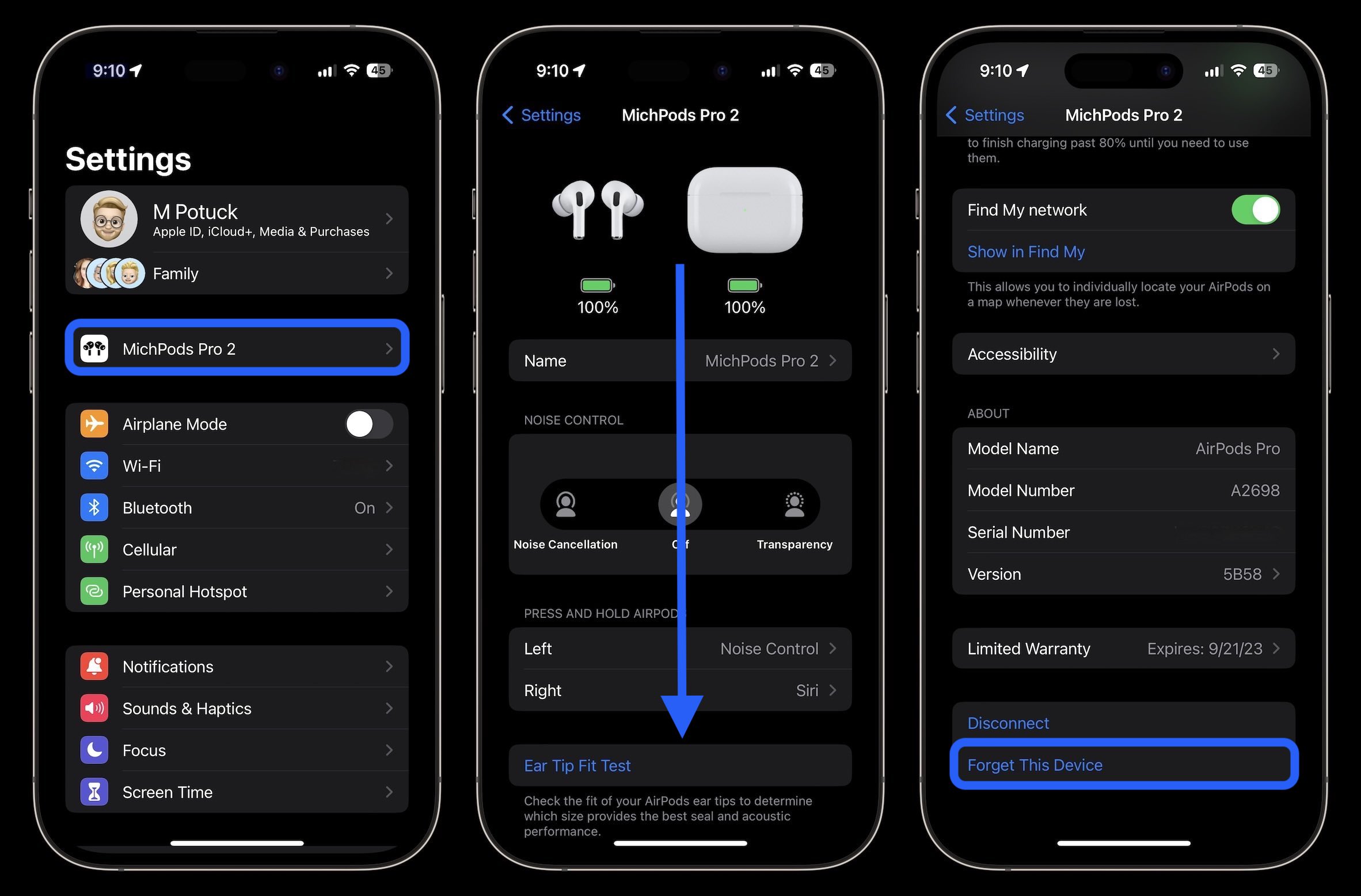 Comment réinitialiser les AirPods et AirPods Pro et supprimer l'identifiant Apple AirPods Réinitialiser les AirPods 1