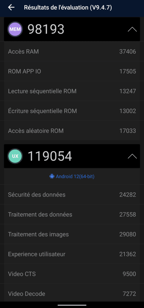 DOOGEE V30 en TEST: Le téléphone renforcé/incassable ESim ultra équipé 32 Doogee V30 Benchmark Antutu With Expansion Memory (2)
