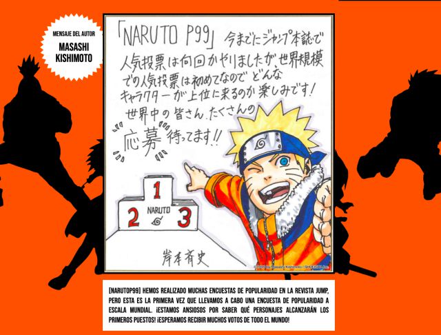 Naruto ouvre un sondage pour choisir quel personnage aura son propre manga dérivé, votez maintenant ! 2 Sondage de popularité de Naruto Narutop 99