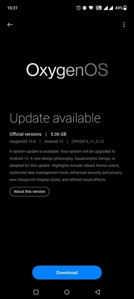 OnePlus 10T obtient une mise à jour stable d'Android 13 avec OxygenOS 13 2 mise à jour oneplus 10t android 13