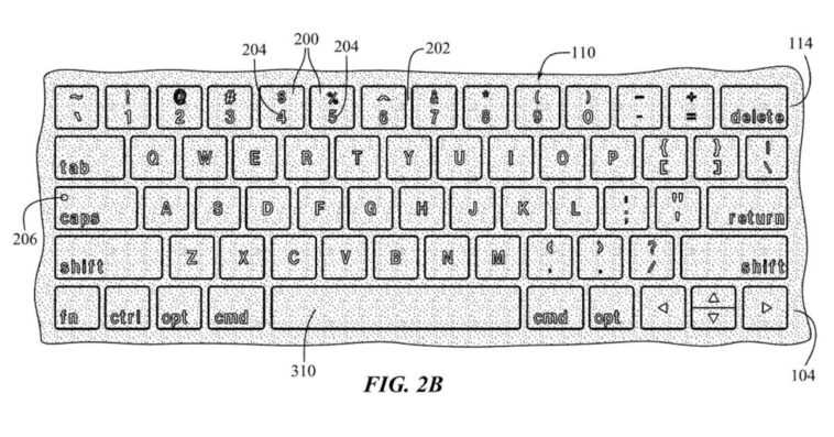 Un brevet Apple imagine les futurs claviers MacBook avec des touches rétroéclairées pouvant afficher dynamiquement différents symboles 1 Un brevet Apple imagine les futurs claviers MacBook avec des touches rétroéclairées pouvant afficher dynamiquement différents symboles