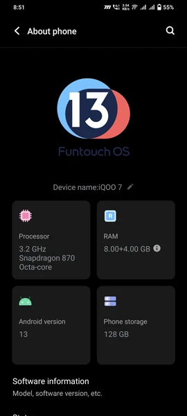 iQOO 7 commence à recevoir la mise à jour FuntouchOS 13 basée sur Android 13 2 mise à jour iqoo 7 android 13