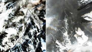 Les impressionnantes images satellites du manque de neige dans les stations de ski d'Europe 4 Les Impressionnantes Images Satellites Du Manque De Neige Dans Les