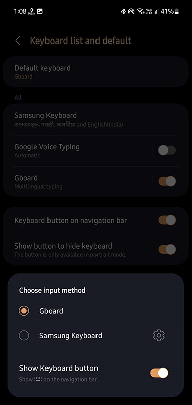 Comment passer à Gboard sur les téléphones Samsung