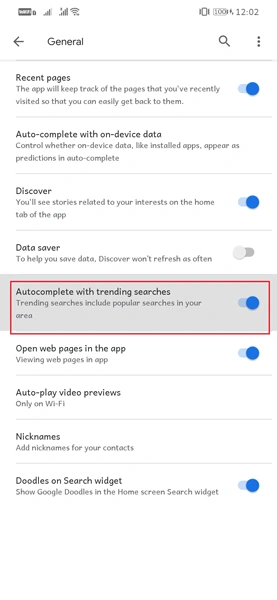 Comment désactiver les recherches de tendances sur Google (mobile et PC) 8 Désactiver les recherches tendance
