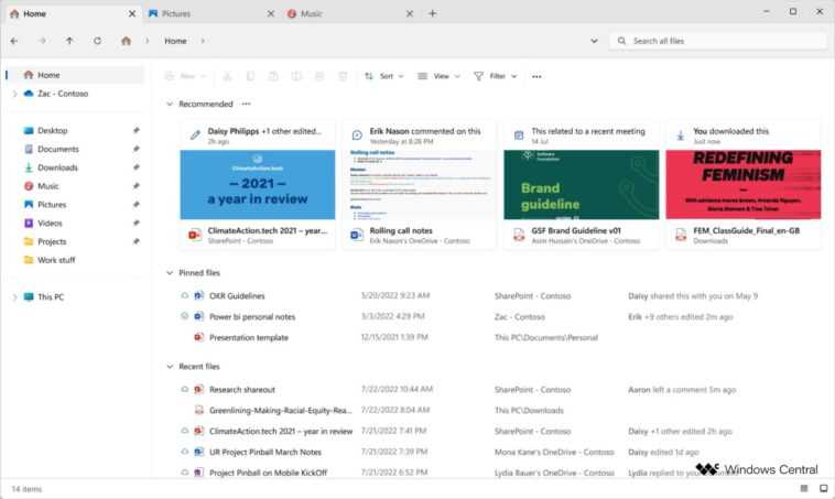 Microsoft prépare la refonte de l'explorateur de fichiers de Windows 11 1 Microsoft is preparing to overhaul Windows 11 File Explorer