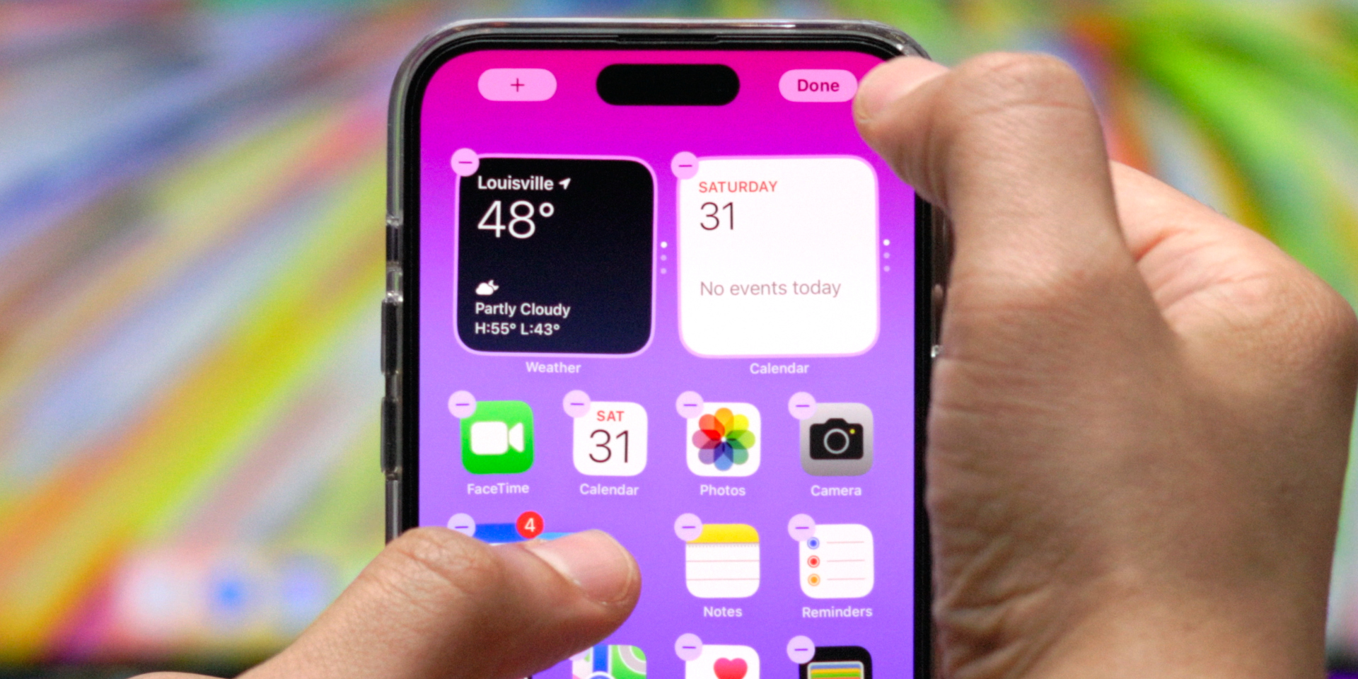 Cours de maître sur l'écran d'accueil iOS 16 : 85 trucs, astuces et fonctionnalités cachées - les connaissez-vous tous ? Sur le point de quitter le mode d'édition avant de terminer le déplacement d'une icône d'application, interrompant ainsi le déplacement.