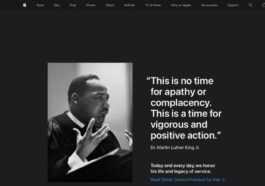 Apple célèbre la Journée Martin Luther King Jr. sur la page d'accueil, avec une citation sur la guerre du Vietnam