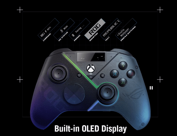 Asus dévoile une manette PC/Xbox sous licence officielle avec écran OLED et connectivité tri-mode 2 Asus devoile une manette PCXbox sous licence officielle avec ecran