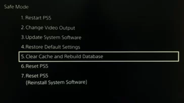 comment vider le cache sur ps5