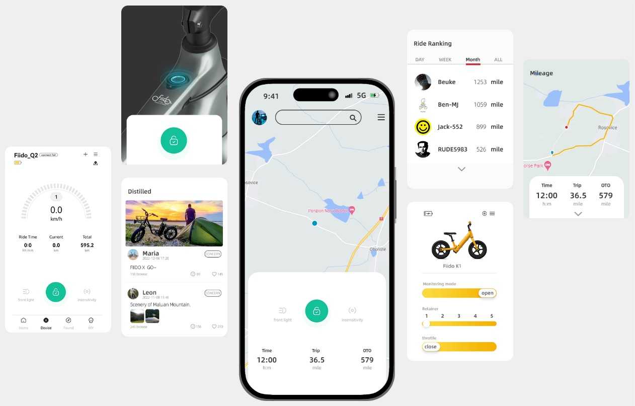Fiido: Les nouveaux vélos électriques de la marque 2023 présentés 2 Fiido Smartphone E Bike App Application