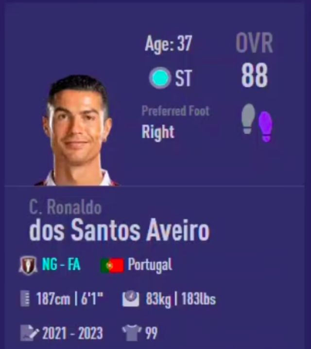 La moyenne de Cristiano Ronaldo dans FIFA 23 chute après son transfert à Al-Nassr 2 Cristiano Ronaldo FIFA 23