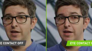 L'application Nvidia Broadcast essaie de simuler un contact visuel avec la caméra 5 Nvidia Broadcast app tries to simulate eye contact with the camera