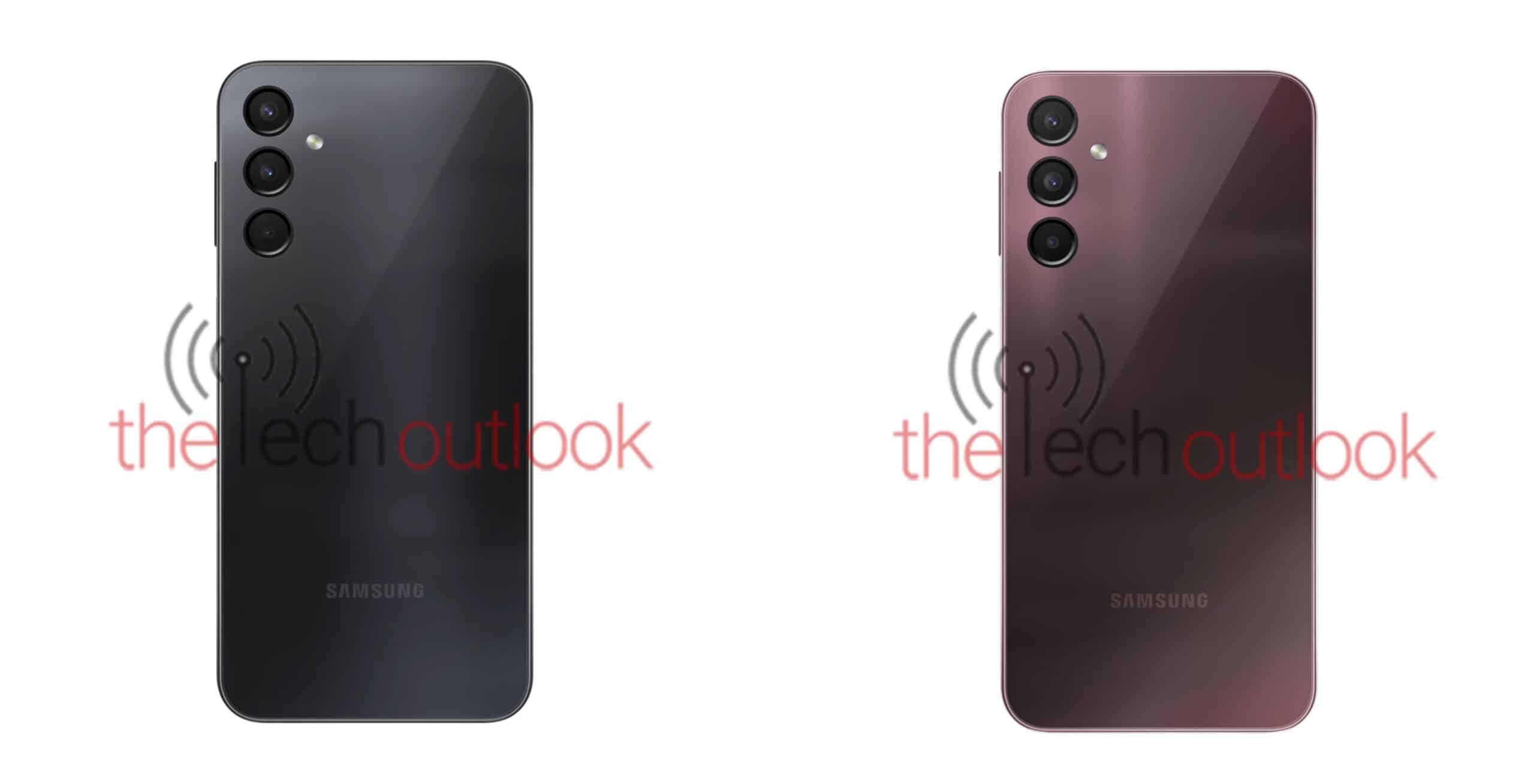 Oubliez le Galaxy S23 ; Ce téléphone Samsung se vendra beaucoup plus ! 2 Galaxy A24 dos noir et rouge