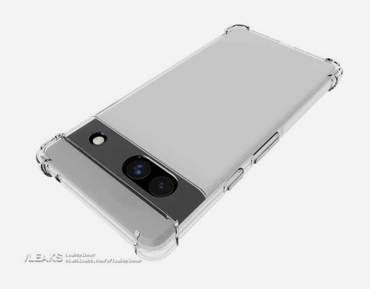 Google Pixel 7a exposition de boîtier transparent tiers: double caméra arrière