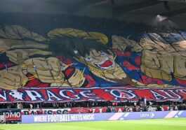 La chorégraphie des supporters du PSG est un magnifique hommage à One Piece, alors le manga entre dans le stade