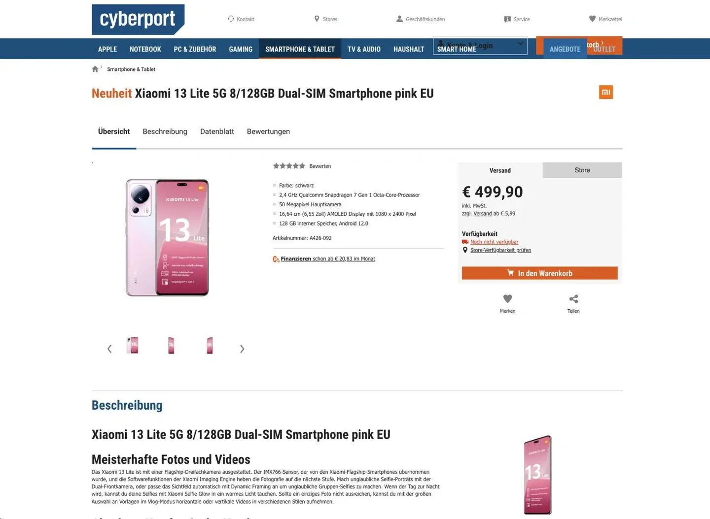 Xiaomi 13 Lite 