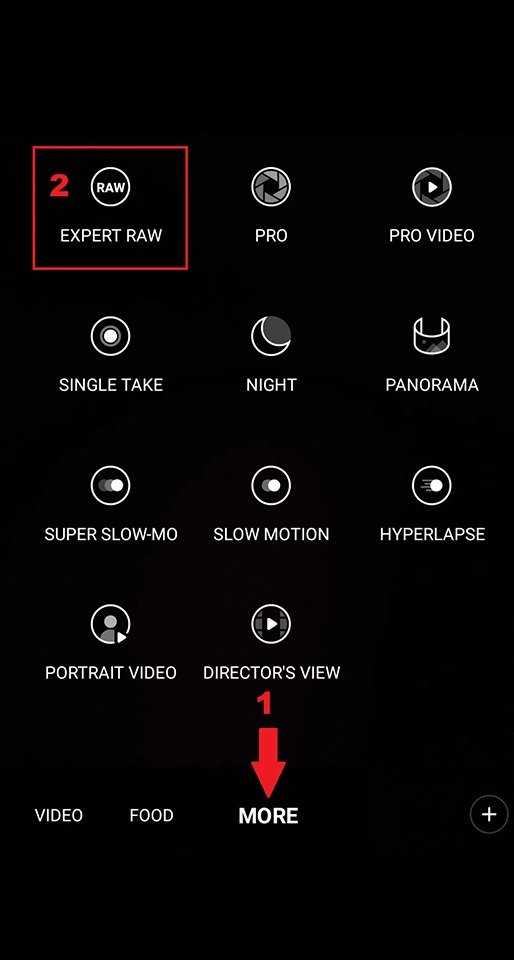 Comment accéder à Expert RAW sur Samsung