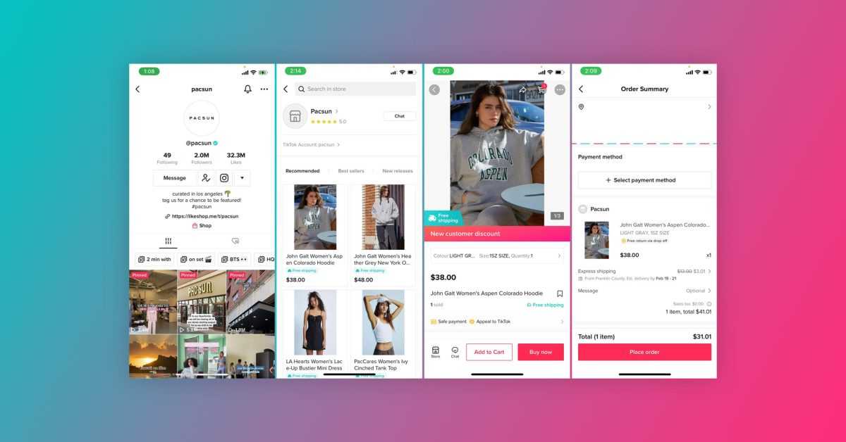 TikTok a travaillé sur les fonctionnalités d'achat tandis qu'Instagram fait exactement le contraire