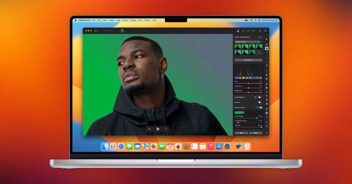 Pixelmator Pro ajoute un nouveau réglage de suppression de couleur qui fonctionne pour les photos et les vidéos