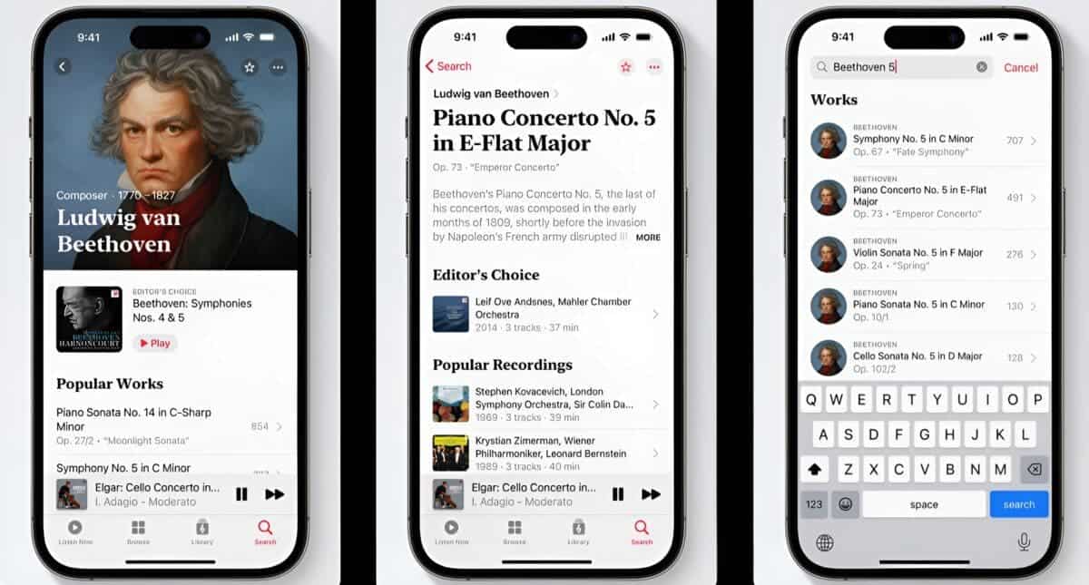 L'application Apple Music Classical est disponible en pré-commande: à venir le 28 mars