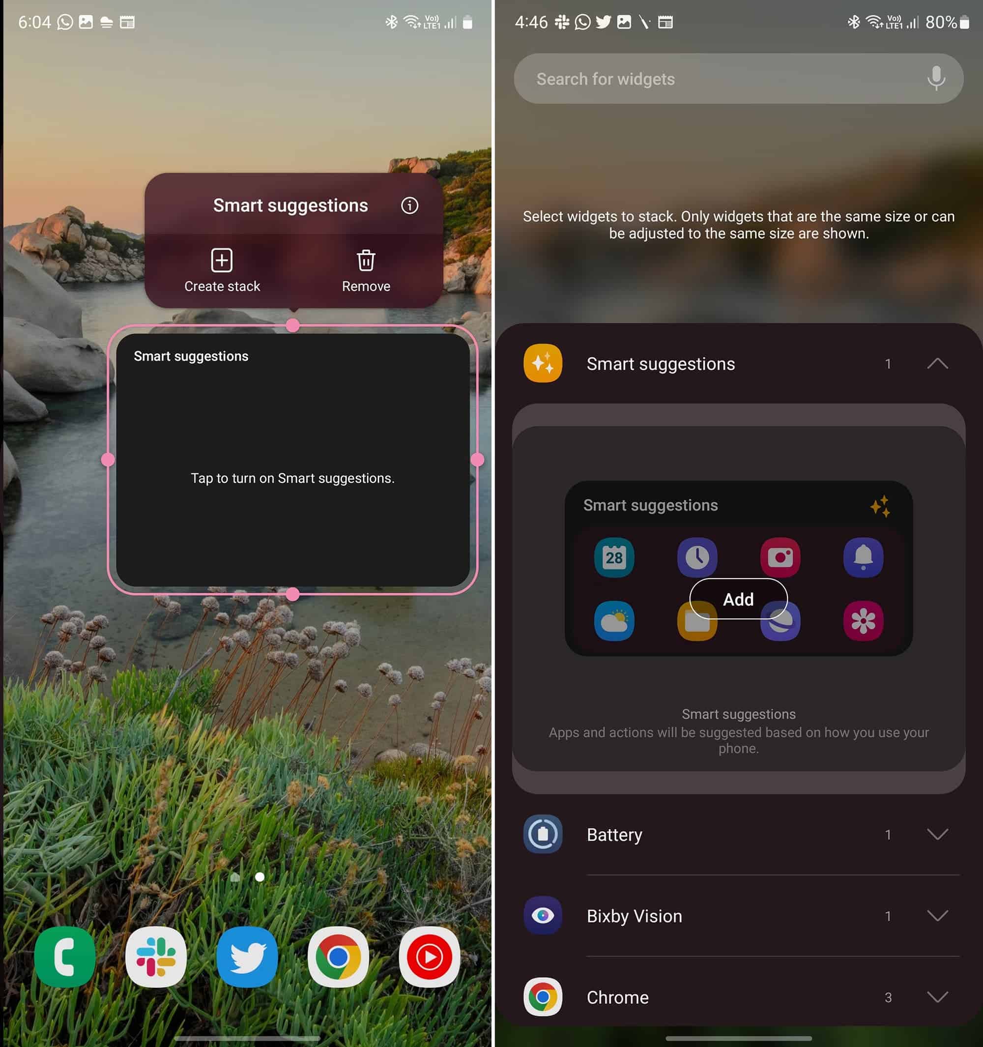 Empiler les widgets sur le Galaxy S23
