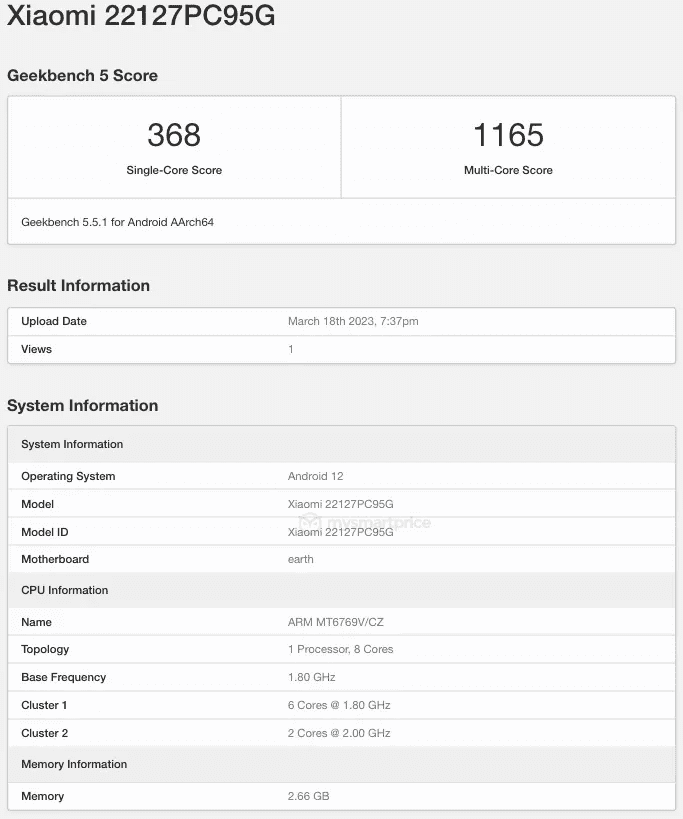 POCO C55 visite Geekbench avant le lancement mondial 3 POCO C55