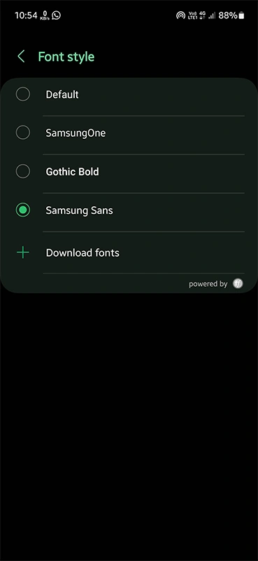 Comment changer la police sur Samsung