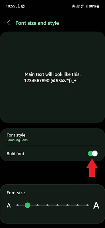 Comment changer la police sur Samsung