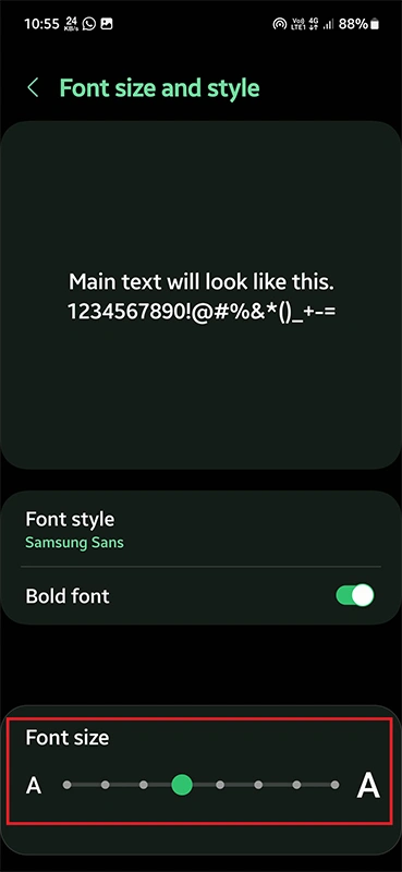 Comment changer la police sur Samsung