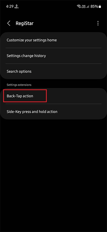 Comment utiliser Back Tap sur Samsung
