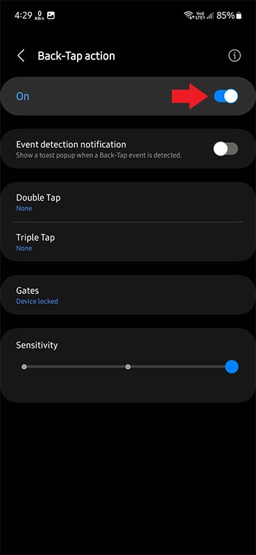 Comment utiliser Back Tap sur Samsung