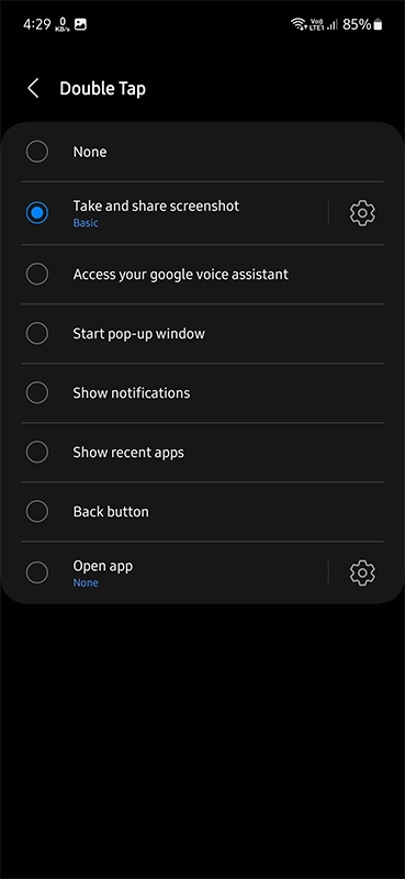 Comment utiliser Back Tap sur Samsung