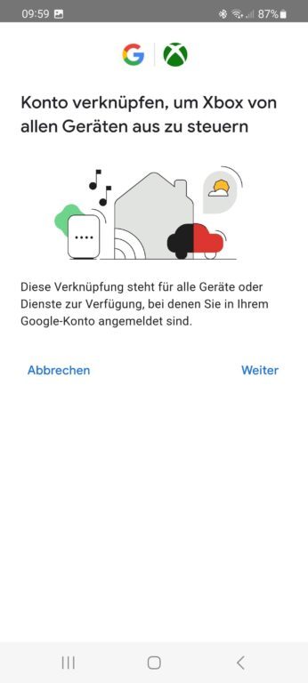 Xbox : télécommande tactile grâce à Google Home - comment ça marche 4 Les comptes Google et Microsoft doivent encore être liés.