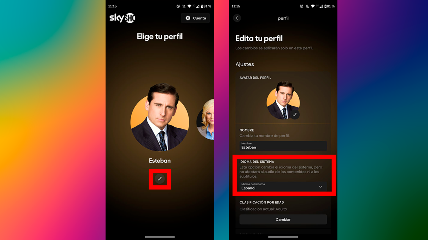 un compte SkyShowtime : limitations et comment le faire correctement 4 Comment changer de langue sur SkyShowtime