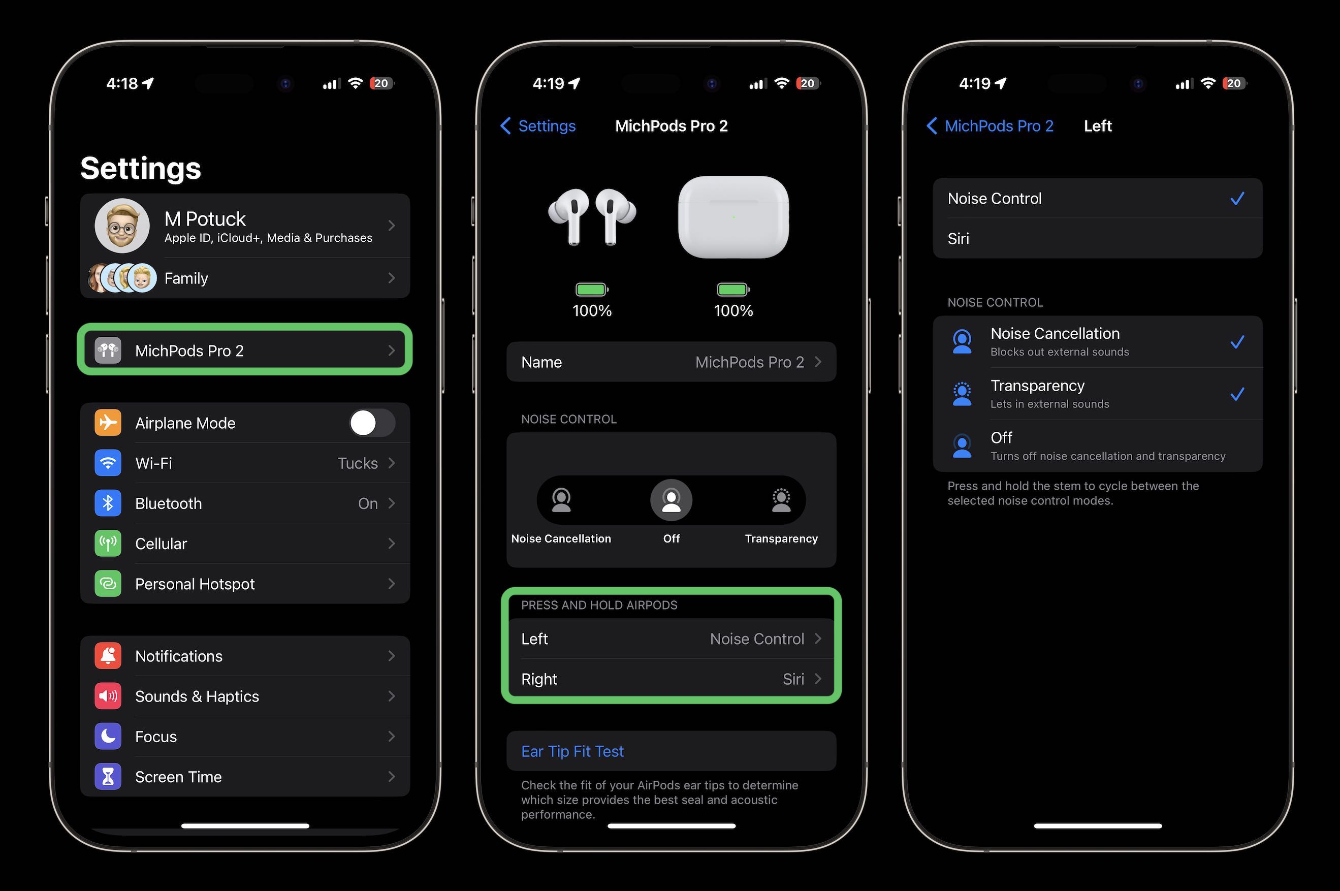 AirPods Pro et AirPods 3 : comment modifier les commandes du capteur de force 2 modifier les commandes des AirPods
