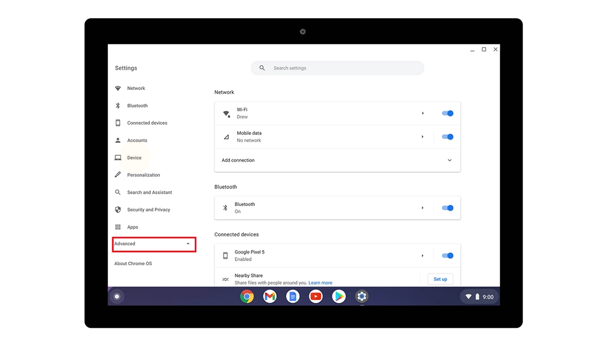 Comment réinitialiser Chromebook