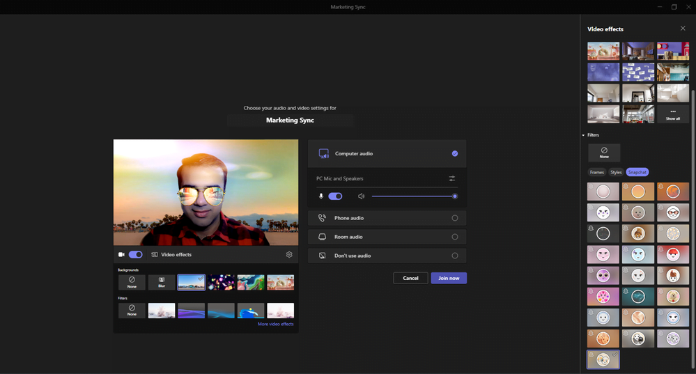 Microsoft Teams s'associe à Snapchat pour ajouter des filtres amusants aux appels vidéo 3 1681213805 625 Microsoft Teams sassocie a Snapchat pour ajouter des filtres amusants