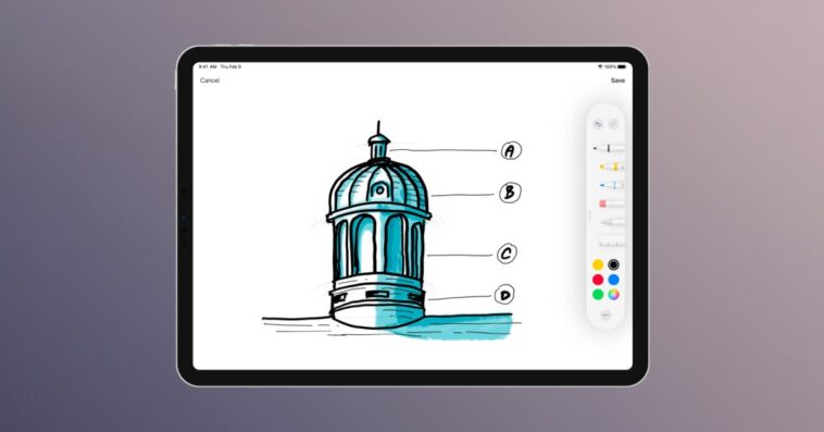 Ulysse ajoute des croquis avec Apple Pencil, des importations de tableaux, etc. 1 Ulysse ajoute des croquis avec Apple Pencil, des importations de tableaux, etc.