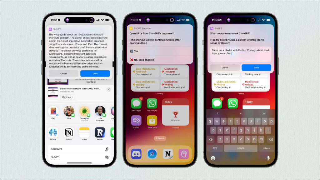 Ce raccourci apporte une intégration approfondie de ChatGPT aux fonctionnalités et applications iOS natives 3 1681323310 731 Ce raccourci apporte une integration approfondie de ChatGPT aux fonctionnalites