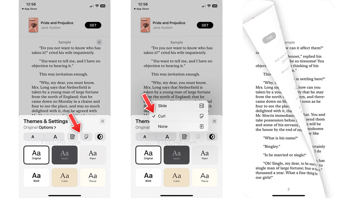 Comment activer Curl Page Turning Animation dans Apple Books sur iOS 16.4 3 Comment activer l'animation Curl Page Turning dans Apple Books sur iOS 16.4