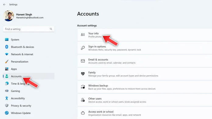 Comment changer le nom d'utilisateur du compte dans Windows 11