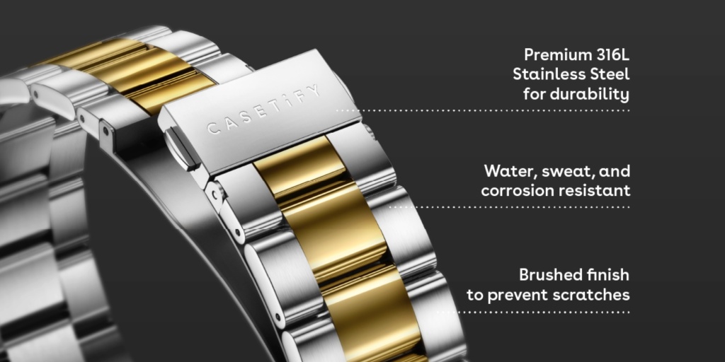 CASETiFY lance un nouveau bracelet Apple Watch à 3 maillons en acier inoxydable dans quatre styles haut de gamme 2 1682020506 411 CASETiFY lance un nouveau bracelet Apple Watch a 3 maillons
