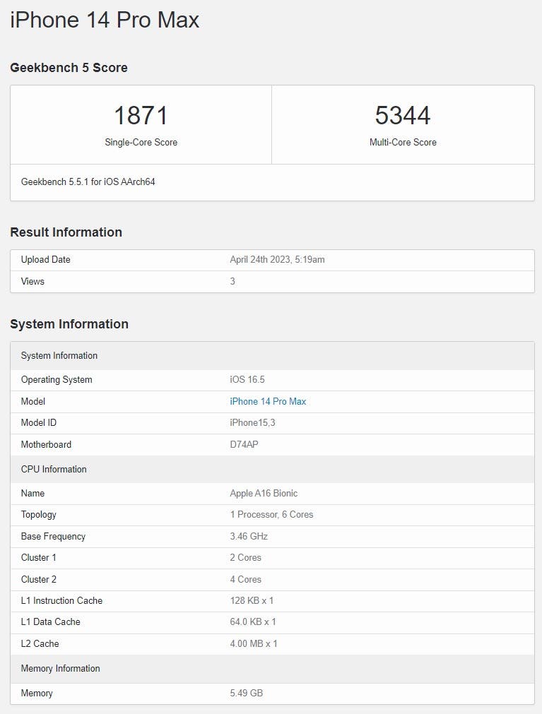 Samsung Exynos 2400 prend la couronne en surpassant Apple A16 Bionic et Snapdragon 8 Gen 2 4 iPhone 14 Pro Max Geekbench 5