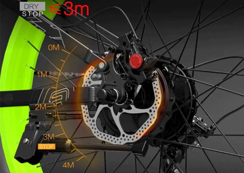 Bezior X1000: Le VTT électrique surpuissant et suréquipé pour les terrains difficiles 7 Bezior X1000 Brakes