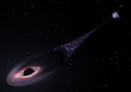 Ce trou noir supermassif laisse une traînée de nouvelles étoiles dans son sillage