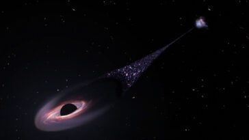 Ce trou noir supermassif laisse une traînée de nouvelles étoiles dans son sillage 30 Ce trou noir supermassif laisse une traînée de nouvelles étoiles dans son sillage